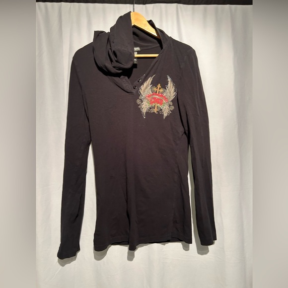 Ladies, long sleeve, hooded top size large - Picture 1 of 4